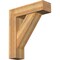 Ekena Millwork Traditional Block Rough Sawn Bracket w/ Offset Brace, Western Red Cedar, 8"W x 28"D x 32"H BKT0806X28X32TRA05RWR - alternate 1